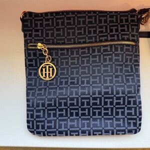 Tommy Hilfiger Navy Crossbody Purse 9"w x 9.5" h